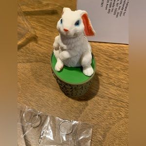 Sterling Silver Hoop Earrings In Bunny Packaging, NIB